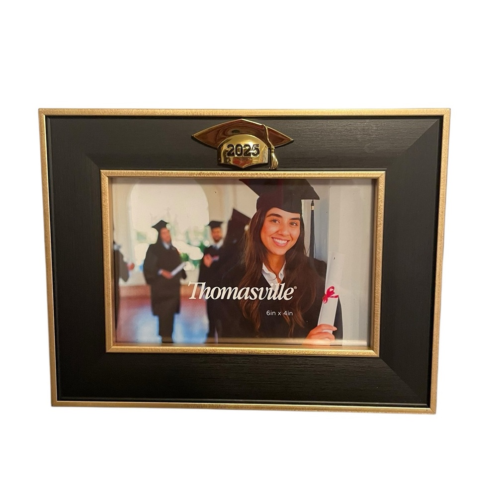 Thomasville Black and‎ Gold Graduation 2025 Photo Frame 6"X4"